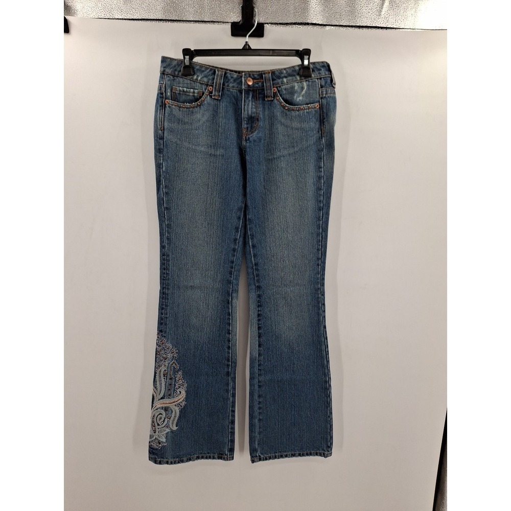 Hippie Womens Flare Blue Jeans Size 28